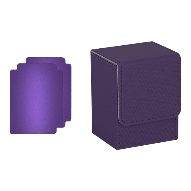 HILABEE Card Deck Box Game Card Storage PU Leather Lightweight Premium Holds 100