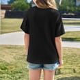 thumbnail image 3 of Girls Summer Oversized T-Shirts - Short Sleeve, Crewneck, Solid Color - Casual Basic Tops, 3-14 Years, 3 of 5