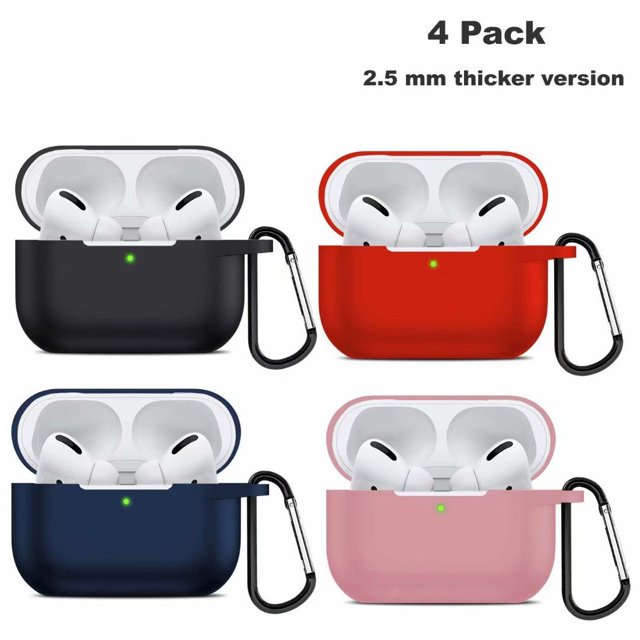4 Pack Compatible Case Cover Silicone Protective Skin for Apple Airpod 1 2 Case