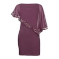 thumbnail image 4 of KIHOUT Robe Femme Grande Taille Épaules Dénudées Superposition Asymétrique Chiffon Sans Bretelles Robe à Paillettes, 4 of 6