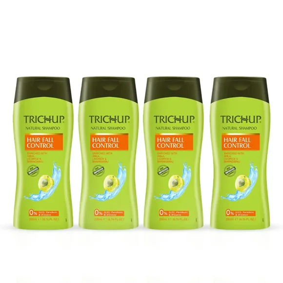 Trichup Shampooing Capillaire à Base de Plantes pour Contrôler la Chute des Cheveux (200 ml x 4) (Lot de 4)