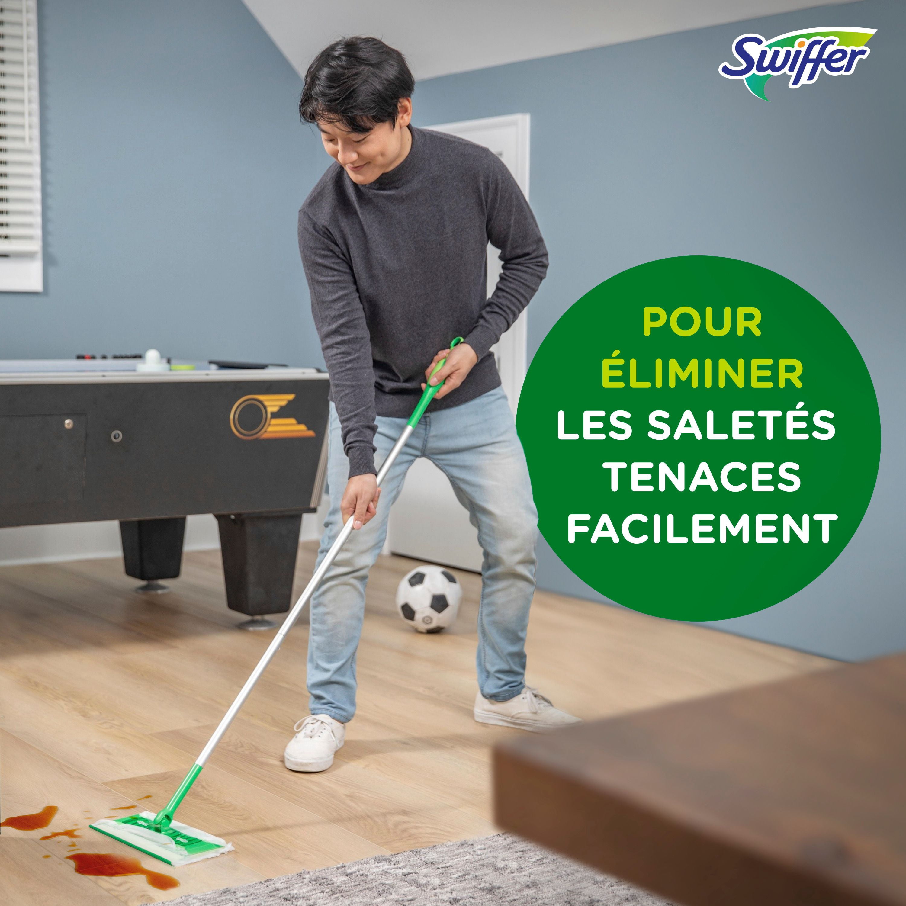 Swiffer Balai + Vadrouille, Linges Humides de Recharge, Nettoyant pour Planchers, Linges de Nettoyage, Lavande, 24 Unités