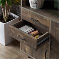 thumbnail image 4 of Bowery Hill Transitional Wood 3-Shelf Bookcase in Reclaimed Oak, 4 of 7