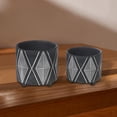 thumbnail image 3 of IH Casa Decor Ceramic Round Planters Black Diamond Set Of 2, 3 of 3