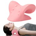 thumbnail image 1 of RESTCLOUD Neck and Shoulder Relaxer, Cervical Traction Device for TMJ Pain Relief and Cervical Spine Alignment, Chiropractic Pillow, Neck Stretcher(Pink), 1 of 4