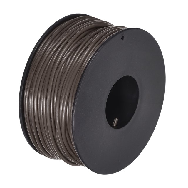 Uxcell 22AWG Stranded Wire Hookup 30M/100ft Brown, Electrical Wire UL1007 Spool