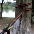 thumbnail image 2 of Outdoor Hammock Tree Straps Tree Tie Rope High Load-Bearing Nylon Webbing Rock Climbing Flat Belt Cover Orange, 2 of 6
