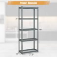 thumbnail image 3 of Gymax 2 PCS 5-Tier Metal Shelving Unit Heavy Duty Wire Storage Rack with Anti-slip Foot Pads, 3 of 9