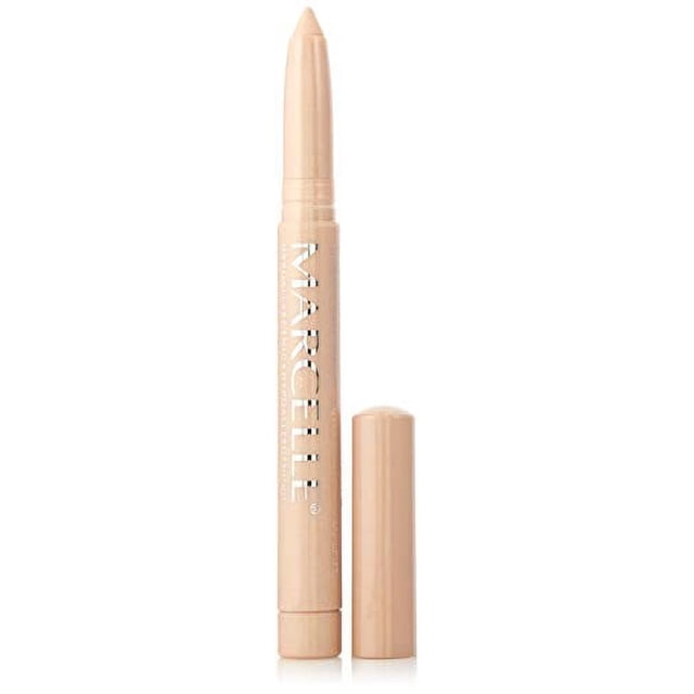 Marcelle Long-Wear Eyeshadow Pencil Gold Star in a beige twist-up pencil with pointed tip and cap, featuring a creamy, waterproof, hypoallergenic formula for smooth, 24-hour long-lasting eye color, suitable also as an eyeshadow base.