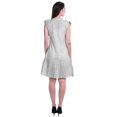 thumbnail image 4 of Moomaya Womens Ruffle Sleeve A,Line Schiffli Dress Solid Designer Party Dress, 4 of 6
