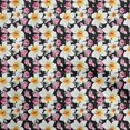 thumbnail image 1 of oneOone Velvet Black Fabric Floral Sewing Craft Projects Fabric Prints By Yard 58 Inch Wide, 1 of 4