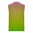 thumbnail image 4 of Sentmoon Mens Tank Tops Workout Summer Sleeveless Crew Neck Mens Undershirt Gradient Color Loose Fit Oversized Running Compression Shirt Men Hawaii for Summer Beach Days Green L, 4 of 5
