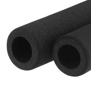 Unique Bargains 0.7' ID 3/16' Wall Thick 4.6' Black Foam Grip Tubing Handle Grips Non-slip for Fitness, Tools Handle Support 2 Pack