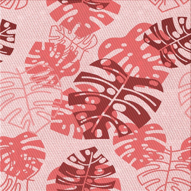 Ahgly Tapis d'Intérieur Lavable en Machine Carré Transitionnel Rose Profond, 8 Pieds Carré