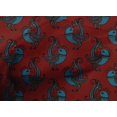 thumbnail image 4 of oneOone Cotton Poplin Dark Red Fabric Bird Block Sewing Material Print Fabric By The Yard 56 Inch Wide, 4 of 4