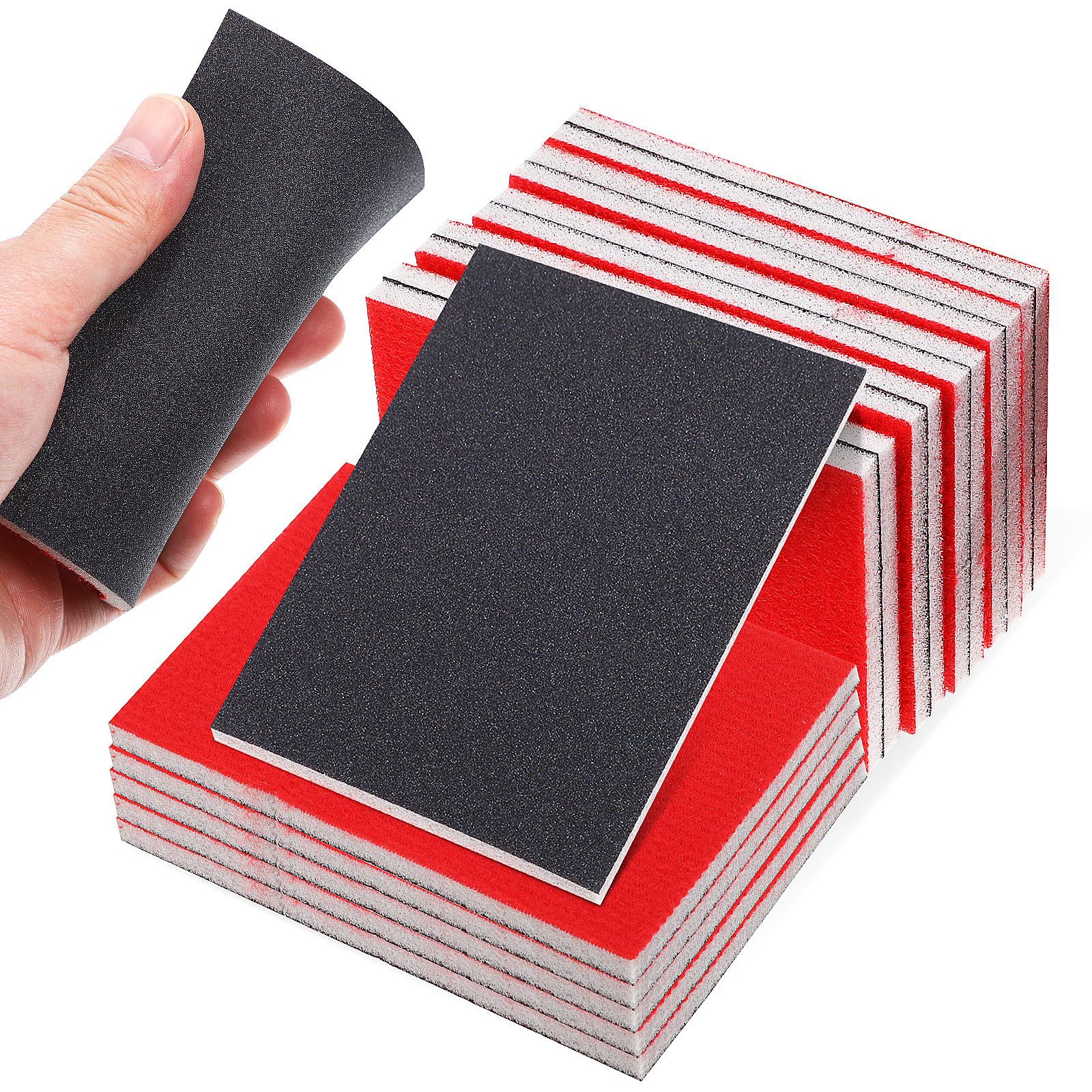 20 Pcs Sandpapers Sanding Sponge Sanding Pads Foam Fine Sanding Pads For Automotive Car Crafts Wood