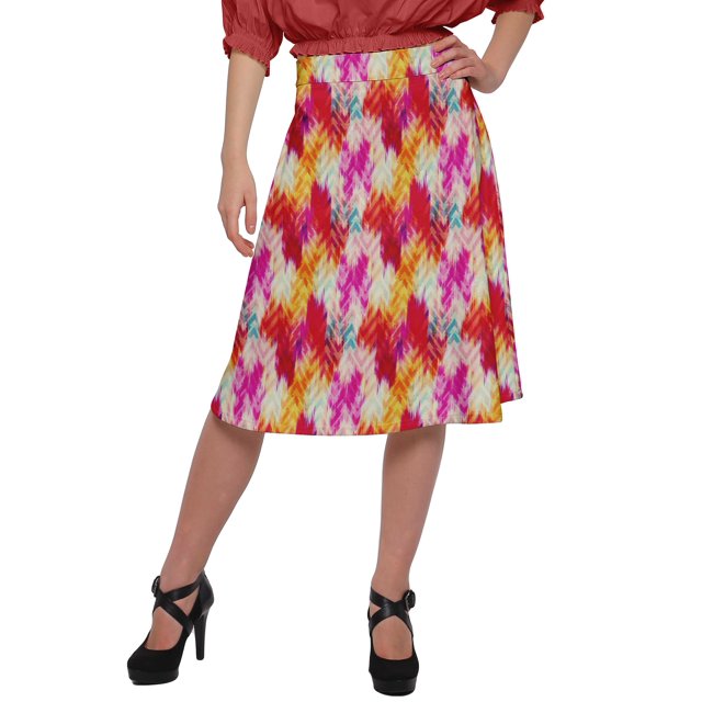 Moomaya Jupe Imprimée pour Femmes en Poly Spandex Tenue Décontractée Jupe d'Été pour Filles