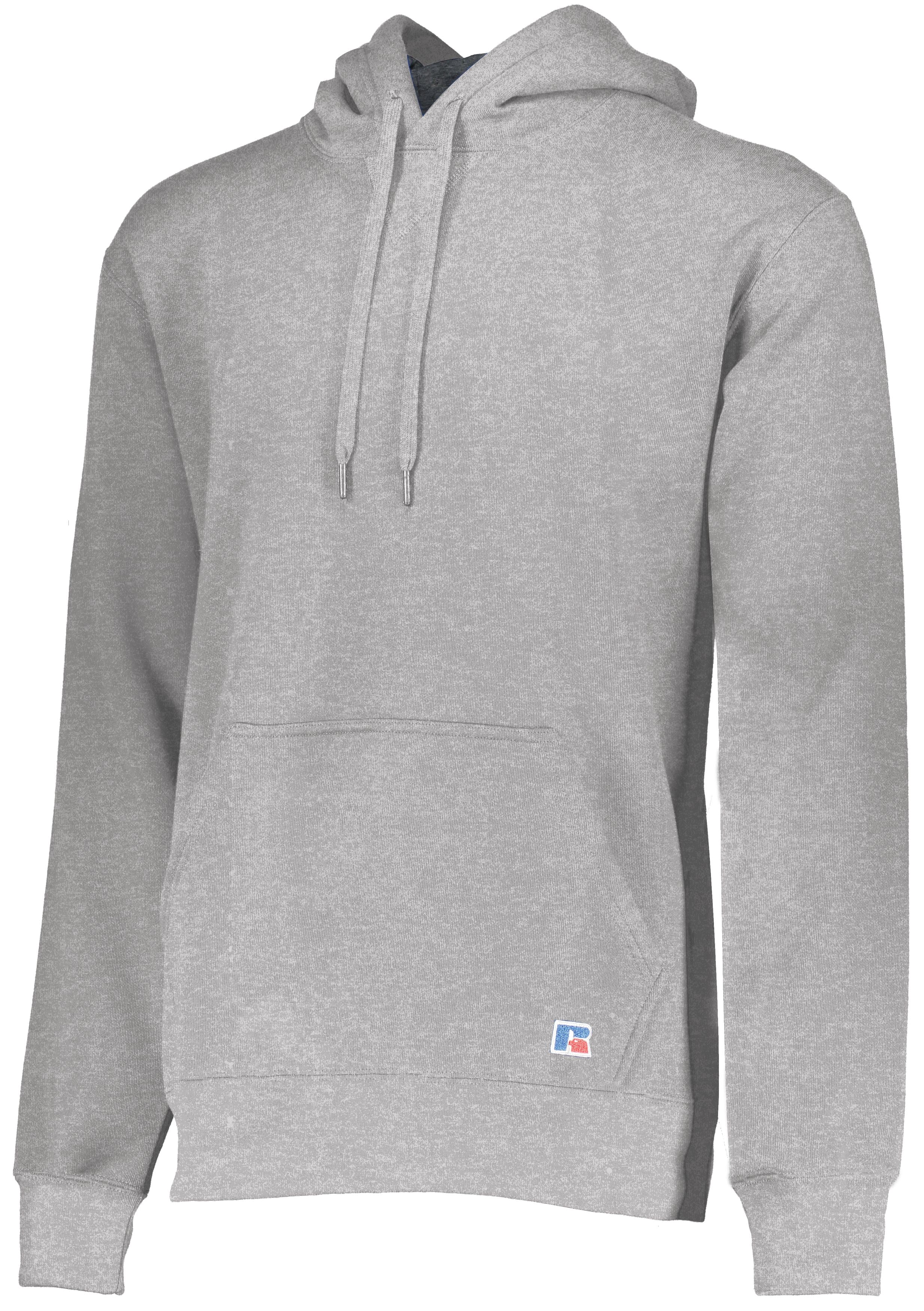 Russell Athletic Cotton Rich Fleece Hooded Sweatshirt, S, Medium Grey Heather