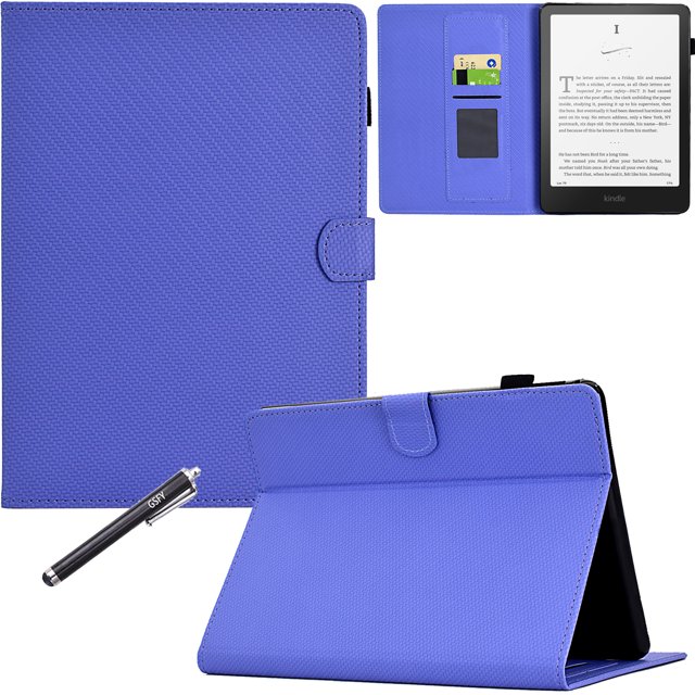 GSFY Case for All-new 7" Kindle Paperwhite 12th Gen & Kindle Colorsoft Signature Edition 2024 Release, Smart Premium PU Leather Wallet Stand Protective Cover Auto Sleep Wake, Purple