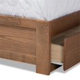 thumbnail image 2 of Baxton Studio Aras Brown Finished Wood Queen Size 3-Drawer Bed, 2 of 11