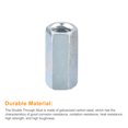 thumbnail image 4 of Écrous de couplage de barres uniques, M10x14x30mm, coupleur de tige fileté en acier au carbone galvanisé, 5 Count, 5 Pack, 4 of 4