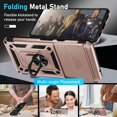 thumbnail image 2 of KOMI Compatible with Google Pixel 7a Case Built in Slide Camera Lens Cover+Screen Protector+Finger Ring Holder Kickstand,Heavy Duty Shockproof Full Body Protective Phone Cover,2023 Rose Gold, 2 of 5