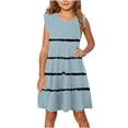 thumbnail image 1 of Économies d'Été! Robe d'Été pour Enfants, Robes Décontractées pour Filles en Solde, Robe d'Été à Manches à Volants pour Filles 4-14T, 1 of 5