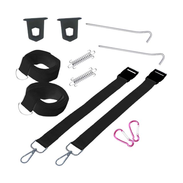 Miulika Rvawning Tie Down Set Slides into Awning Channel with Adjustable Band Tent Hooks