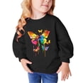 thumbnail image 1 of Zwiiyzr 2025 Chandail Molletonné à Col Rond pour Tout-Petits Enfants Bébés Garçons Filles, Haut Uni, Vêtements d'Automne Hiver 2-10 Ans Noir, 1 of 5
