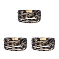thumbnail image 2 of yingyy Bracelet Multi-layers Magnetic Buckle Leather Multi-colored Leopard Print Bangle Party Decoration Wristband Jewelry Light Brown 3Set, 2 of 6