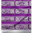 thumbnail image 1 of Soimoi Modal Satin Fabric Leaves & Floral Block Print Fabric by Yard 42 Inch Wide, 1 of 4