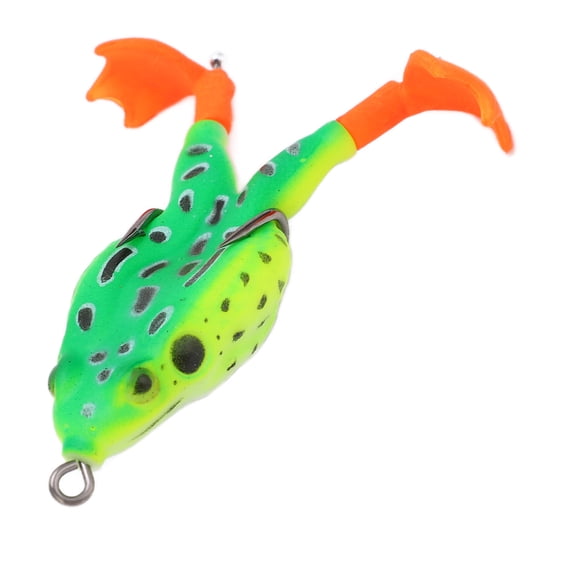 Leurres Flottants pour l'Eau, Appâts Grenouilles Élastiques Flexibles en Plastique Durable pour la Pêche du Bar, du Serpent, du Saumon 1#,2#,3#,4#,5#