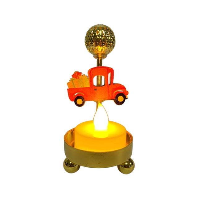 WRKEKC LED Electronic Candlestick Iron Painted Turkey Maple Modeling Lamp Thanksgiving Night Light Ornaments