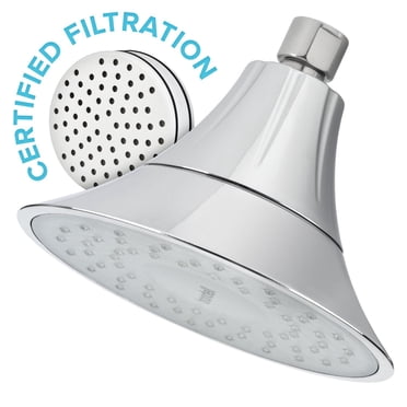 Pomme de douche filtrée VivaSpring en chrome avec ardoise