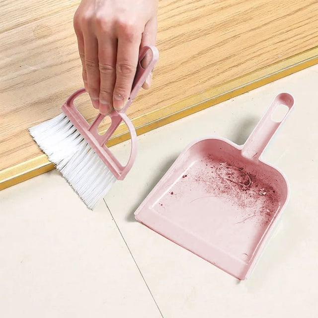 HOARBOEG Dustpan and Brush Set Handheld Dustpan and Brush Comfortable Grip Brush and Dustpan for Sofa Tabletop Bedroom Tent Cleaning for Cleaning Clearance