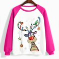 thumbnail image 4 of Costumes de Noël en Solde Col Rond Mode Décontractée Manches Longues Chandail en Molleton Imprimé de Noël Blouse Chandail en Molleton Surdimensionné pour Femmes, 4 of 4