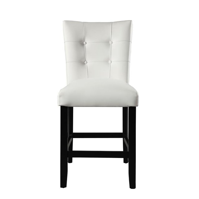 Steve Silver Chaise de Comptoir en Vinyle Blanc Markina