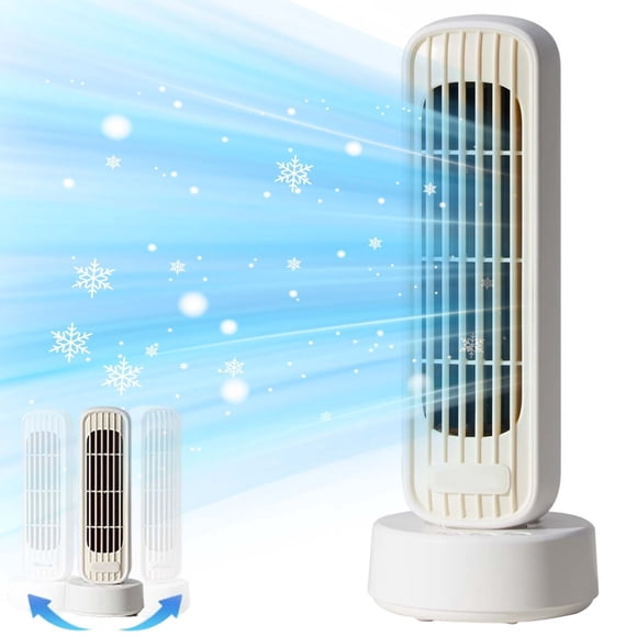 Kieccall Electric Desktop Fan Bladeless Tower Fan for Office Workstation Home Dorm Quiet Cooling