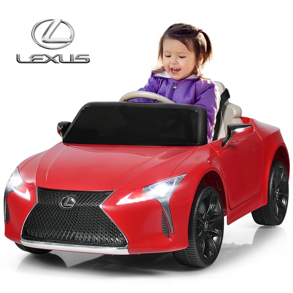 Costway Voiture Électrique 12 V pour Enfants Lexus LC500 sous Licence avec Télécommande Rouge