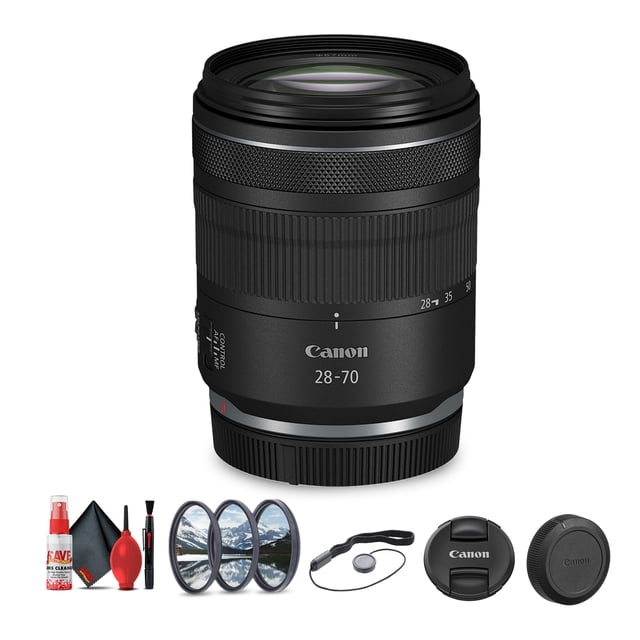 Canon RF 28-70mm f/2.8 IS STM Lens (Canon RF) + Lens Filter Kit + Cleaning Kit + More (International Model)