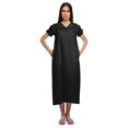 thumbnail image 3 of Moomaya Robe de Nuit en Coton Unie pour Femmes à Manches Courtes, 3 of 6