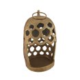 thumbnail image 3 of Lanterne de Bougie Décorative en Aluminium en Filigrane Doré Hibou, 3 of 3