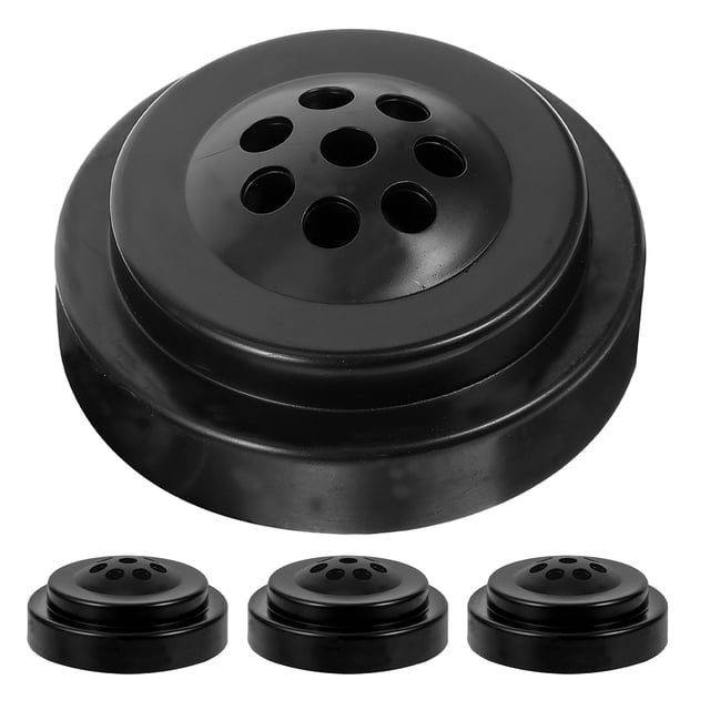 Mini Flag Holder Stand for Small Flags Office Outdoor Use Black Plastic 8-hole