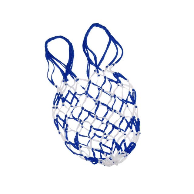 Sac à Balles en Filet Ballon de Basketball Transporter Ballon de Basketball Filet de Rangement Multifonctionnel Ballon de Basketball Support de Sac Multifonction Bleu Blanc
