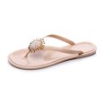 thumbnail image 2 of LSLJS Women's Summer Jeweled Rhinestone T-Strap Flat Sandals Beach Flip Flop Shoes, 2 of 3
