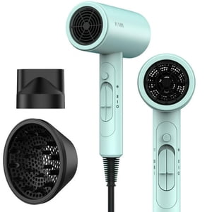 Funtin Hair Dryer Blow Dryer With Diffuser Brush Comb 1800W Full Accessories For Women Professional Tifunny Blue