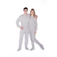 thumbnail image 1 of Big Feet Pajama Co. Pyjama une-Pièce à Pieds Gris en Tricot Jersey pour Adulte, 1 of 2