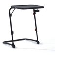 thumbnail image 1 of Homycasa Adjustable Folding TV Dining Tray Table with Cup Holder Black, 1 of 6