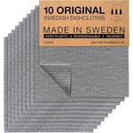 SUPERSCANDI 10 Emballage de nappes suédoises pour cuisine - 100% Biodégradable & Serviettes en papier réutilisable Compostable, Food-Sa