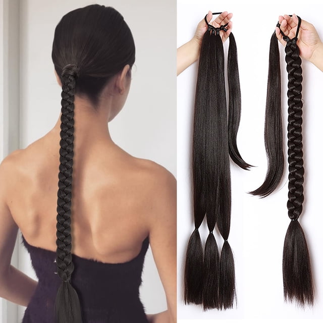 Dadatutu Ponytail Braid Extensions - Synthetic Hair Ponytail for Braiding, Long Hairpiece for Women, 80Cm, Easy to Use, Comfortable & Safe, 4 Color Options